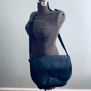 Kate Spade black nylon messenger crossbody computer bag